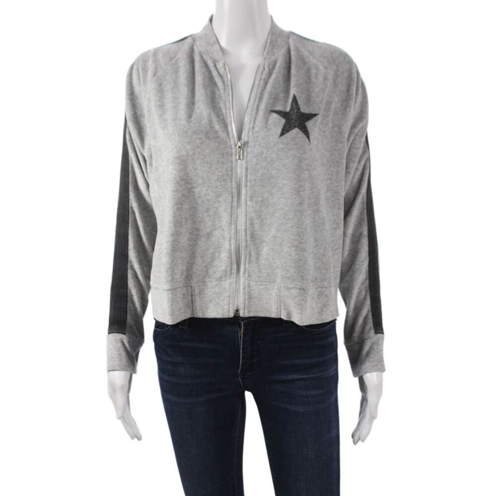 Jet John Eshaya Womens Gray Bomber Jacket Size S